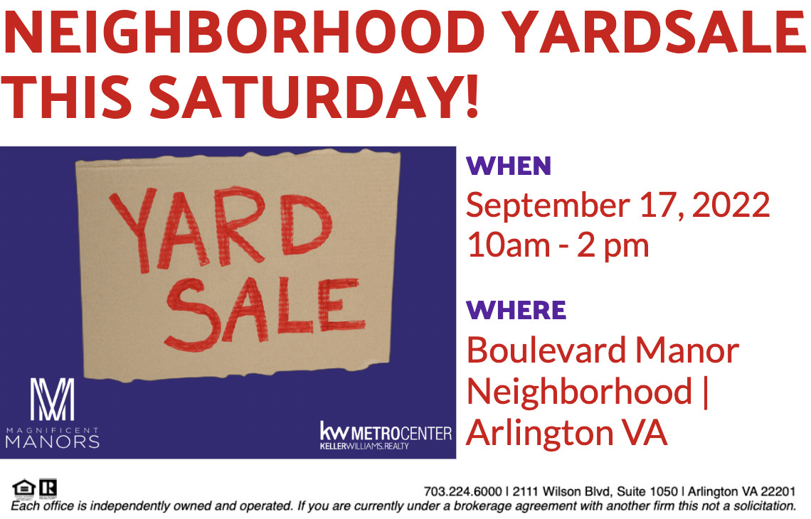 THIS SATURDAY! HUGE Neighborhood Yard Sale in Boulevard Manor